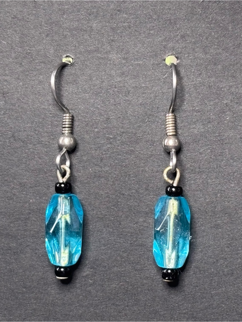 Blue Glass Bead Dangle Earrings - Women's Jewelry